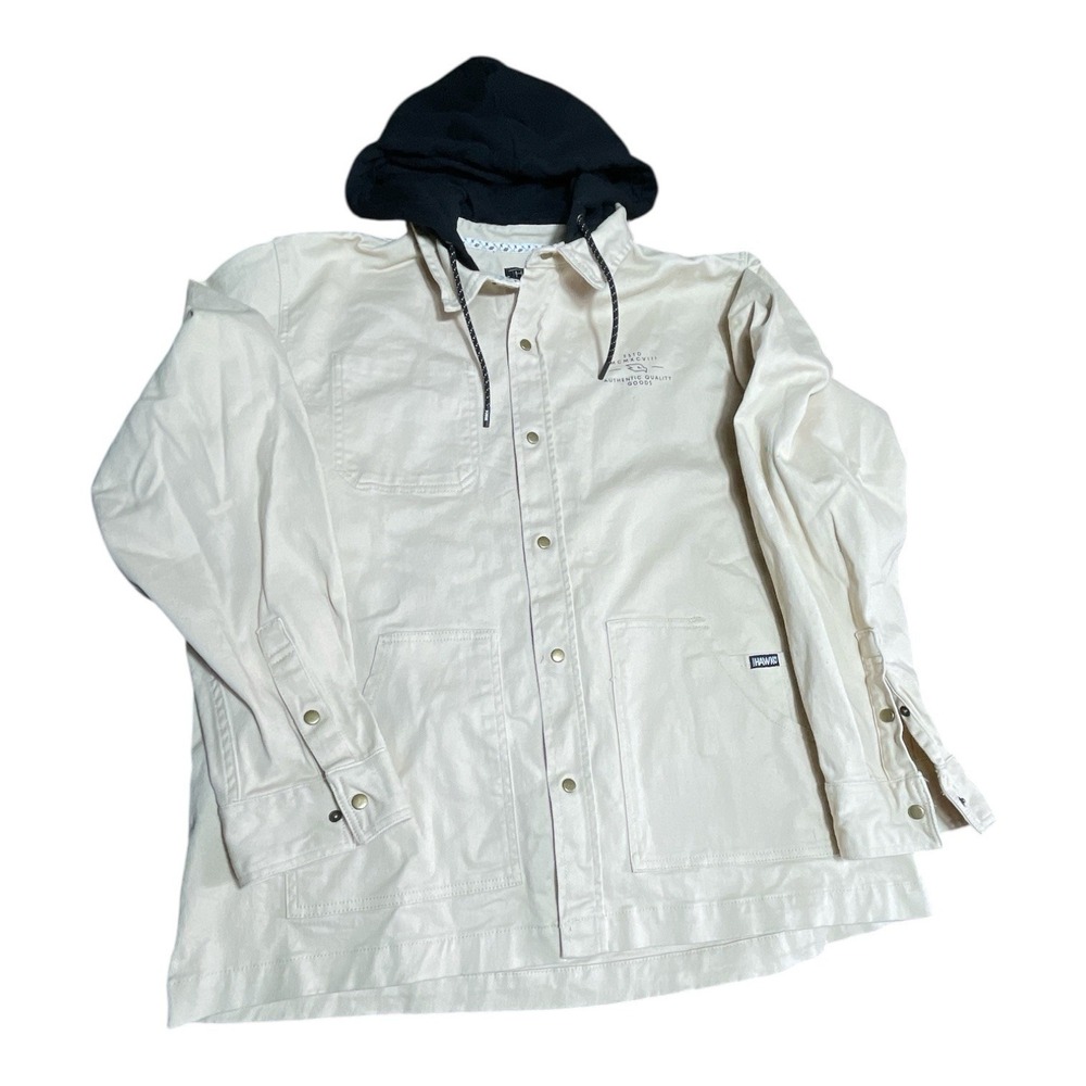 Tony Hawk Denim Jacket Hoodie XL Khaki‎ Built For Skate Built For Life